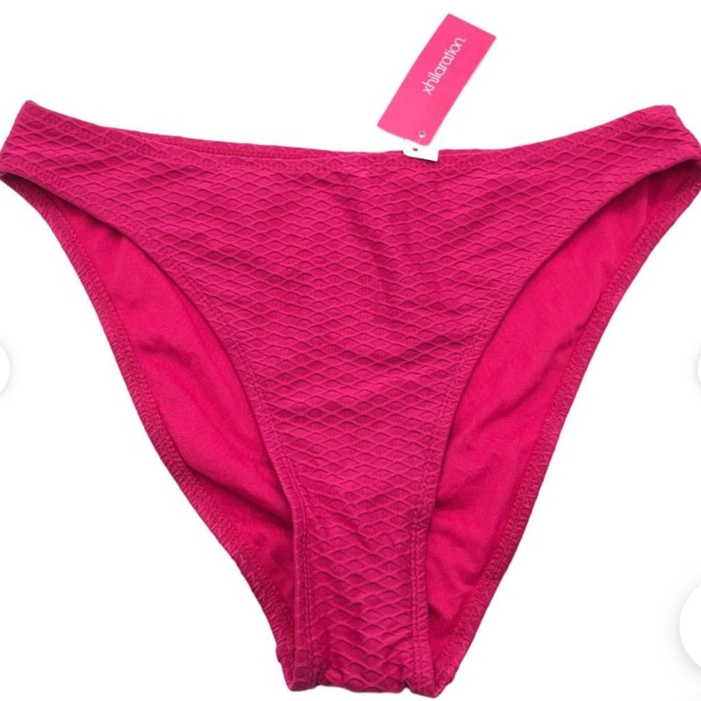 Xhilaration Pink Bikini Bottom Textured Swimwear